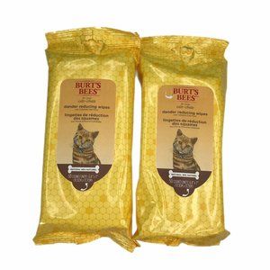 Burt's Bees Cat Dander Reducing Wipes W/Colloidal Oat Flour Set of 2